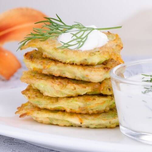 Vegan Zucchini and Carrot Fritters