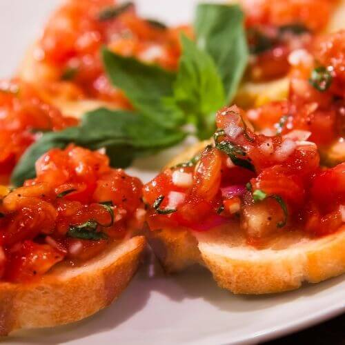 Tomato Bruschetta, Vegeterian Snacks