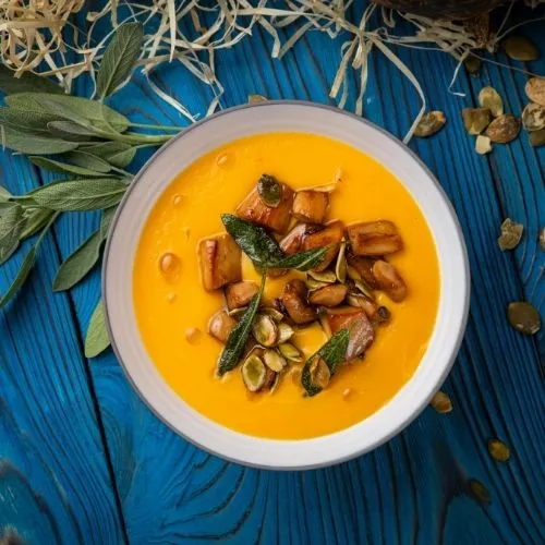 Pumpkin, Ginger and Mushroom Soup